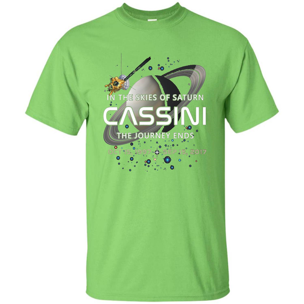 Cassini Spacecraft End Of Mission At Saturn T-Shirt Lime