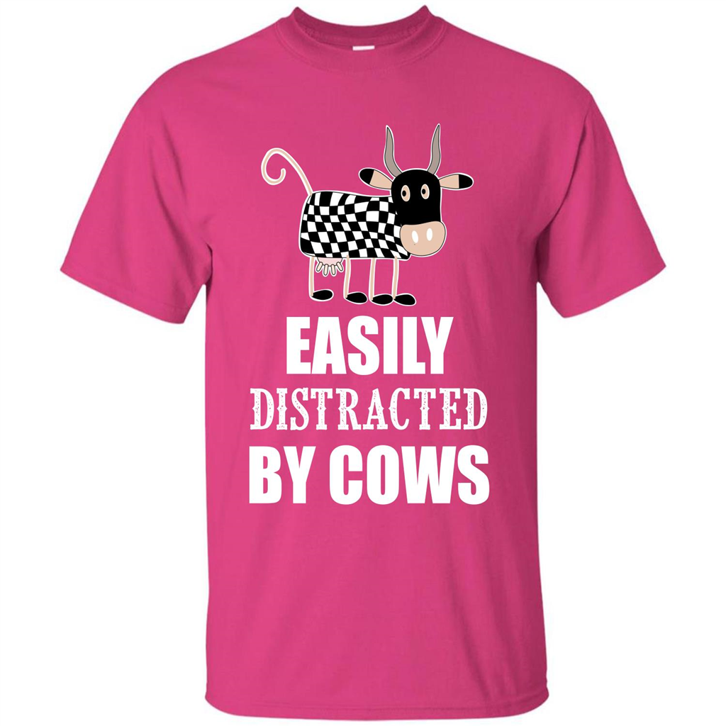 Cow T-shirt Easily Distracted By Cows T-shirt Heliconia