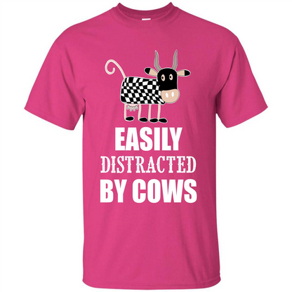 Cow T-shirt Easily Distracted By Cows T-shirt Heliconia