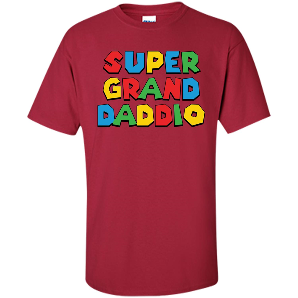 Fathers Day T-shirt Super Grand Daddio Cardinal