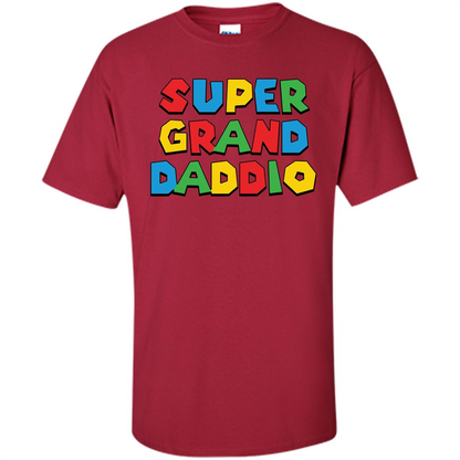 Fathers Day T-shirt Super Grand Daddio Cardinal