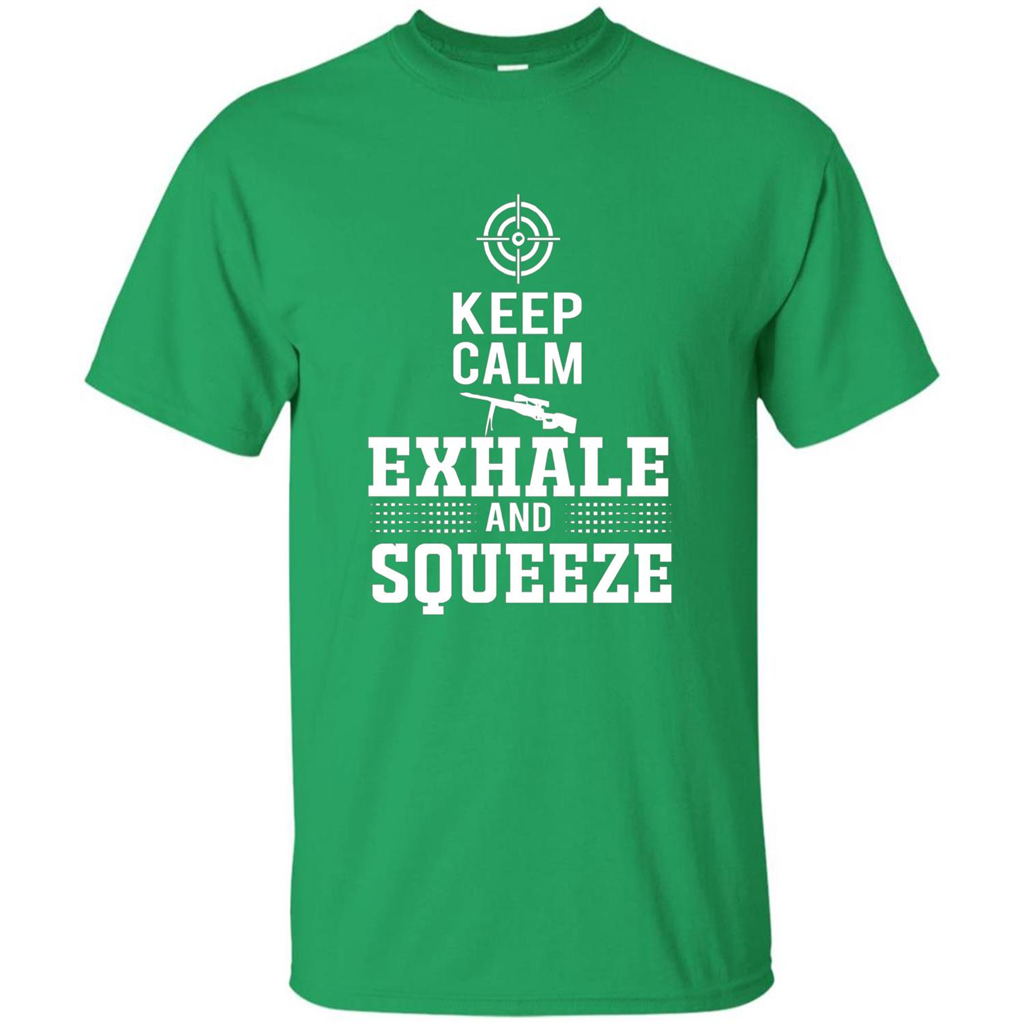 Keep Calm - Exhale and Squeeze T-shirt Irish Green