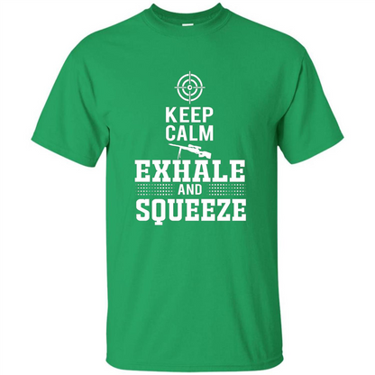 Keep Calm - Exhale and Squeeze T-shirt Irish Green