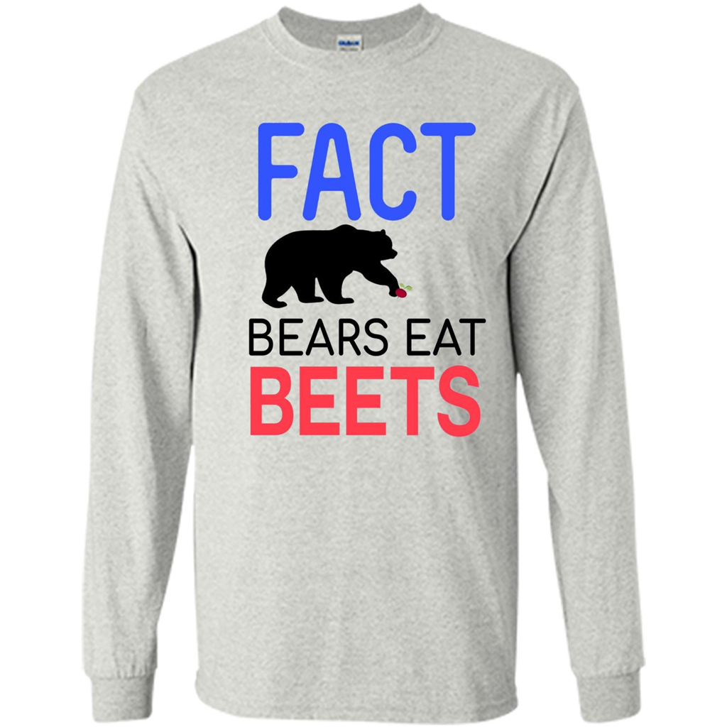 FACT Bears Eat Beets T-shirt Funny Men Women Novelty Gift Ash