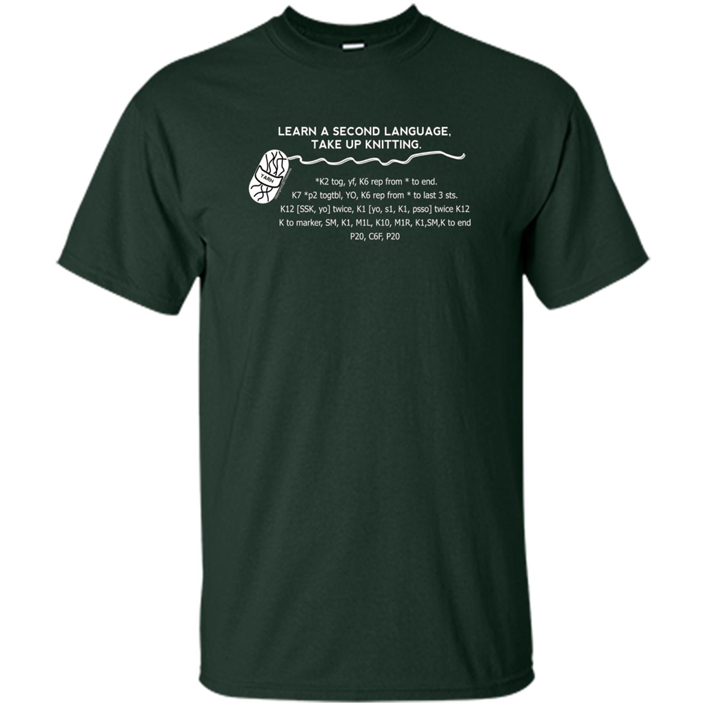 Funny Knitting T-shirt Knitting Gift Shirt Forest Green