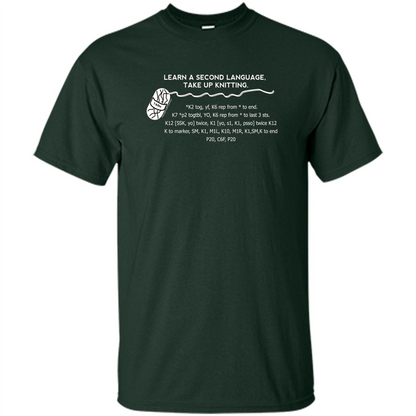 Funny Knitting T-shirt Knitting Gift Shirt Forest Green