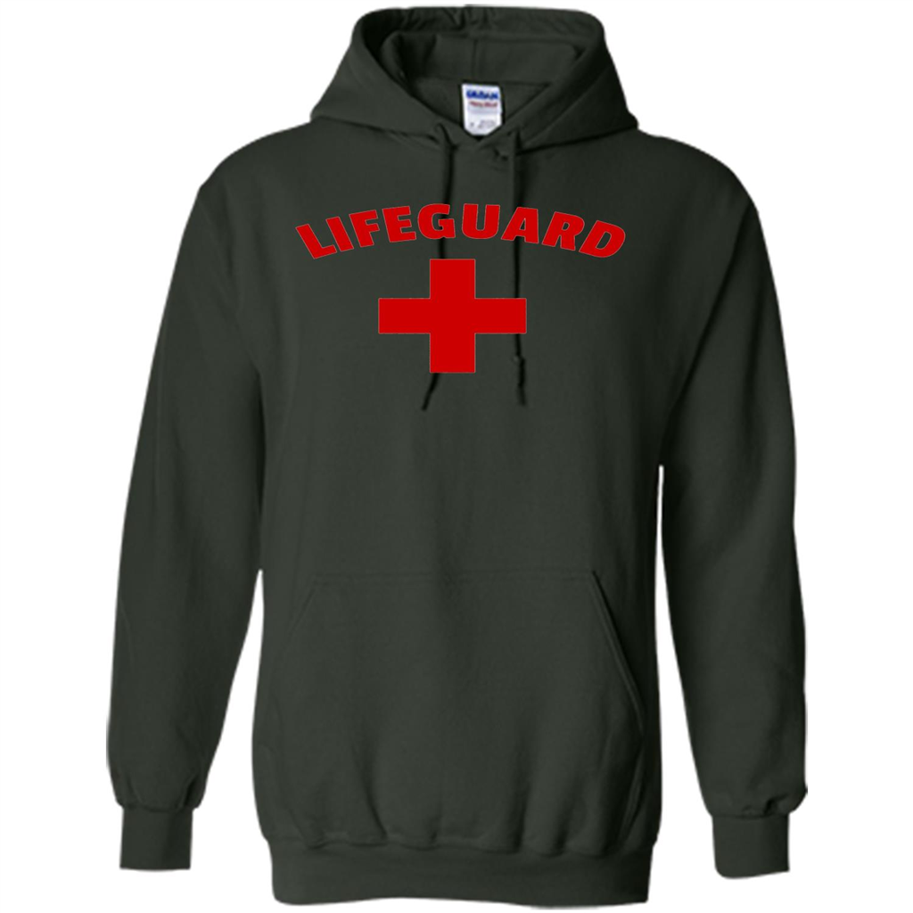 Certified Lifeguard White Red T-shirt Forest Green