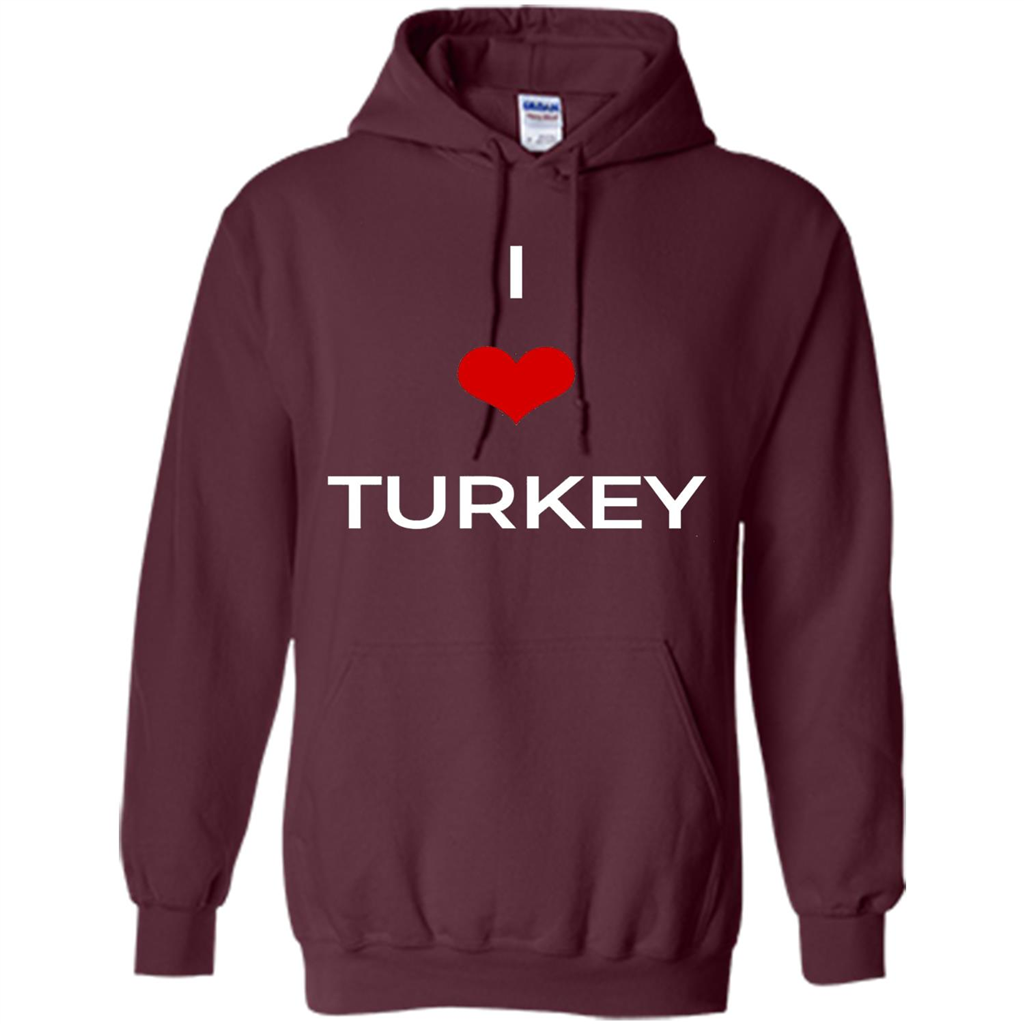 I Love Turkey T-shirt Maroon