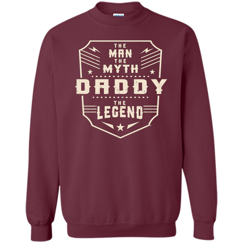 Fathers Day T-shirt The Man The Myth The Daddy The Legend Maroon