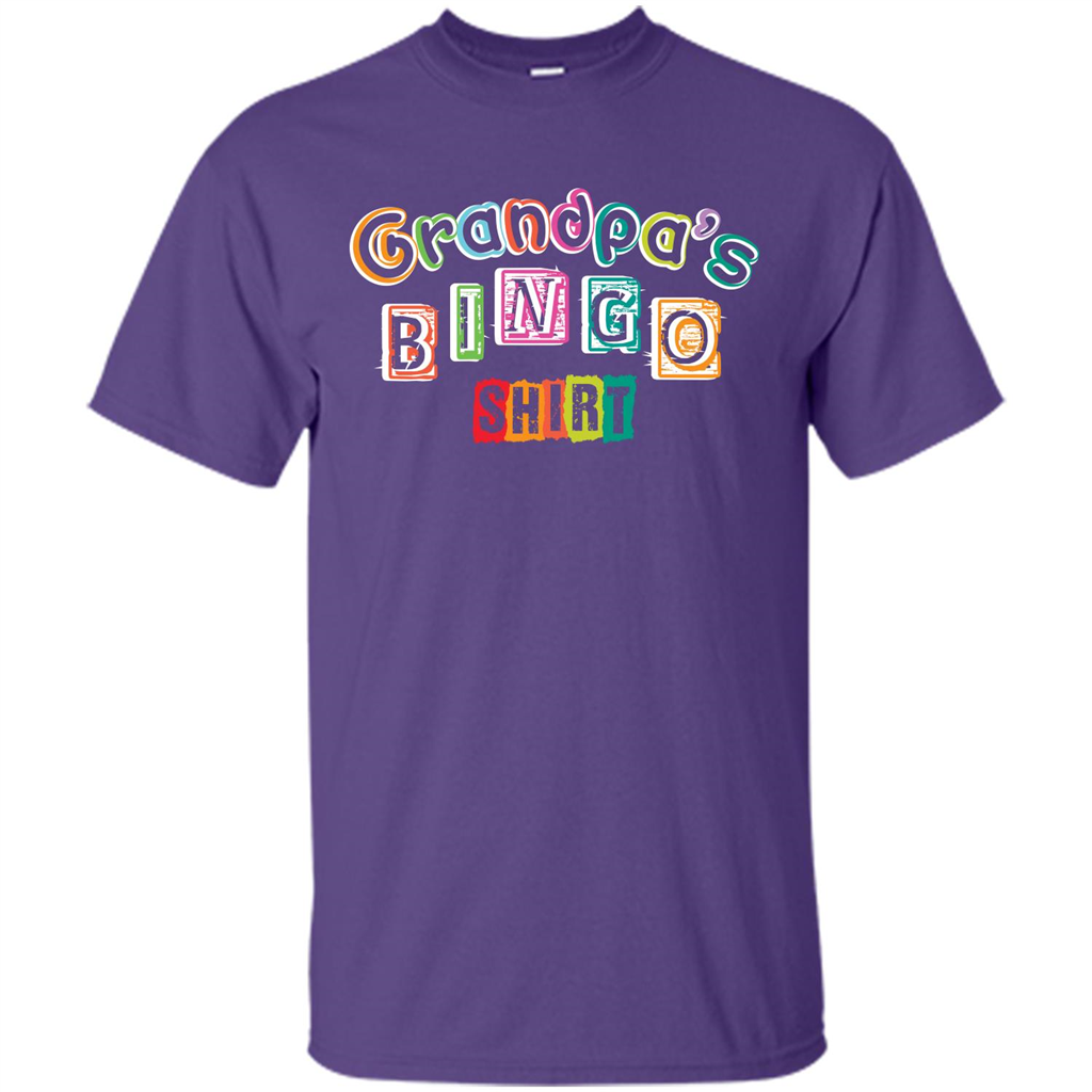 Papa T-shirt GrandpaŠ—Ès Bingo T-shirt Purple