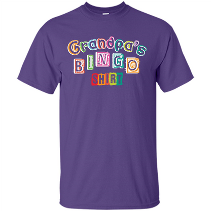 Papa T-shirt GrandpaŠ—Ès Bingo T-shirt Purple