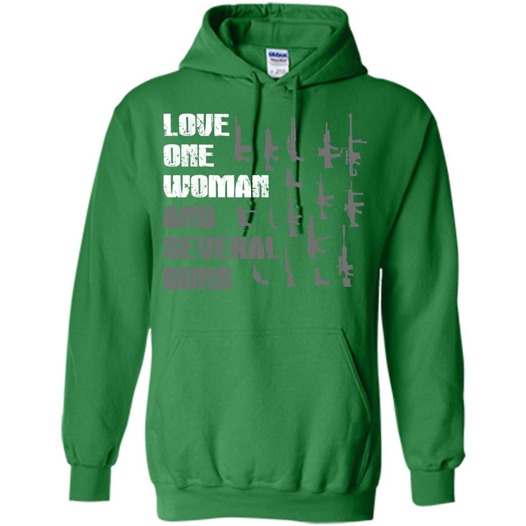 Gun T-shirt Love One Woman And Several Guns T-shirt Irish Green