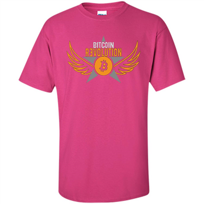 Bitcoin T-shirt Cool Cryptocurrency Revolution BTC Logo T-shirt Heliconia