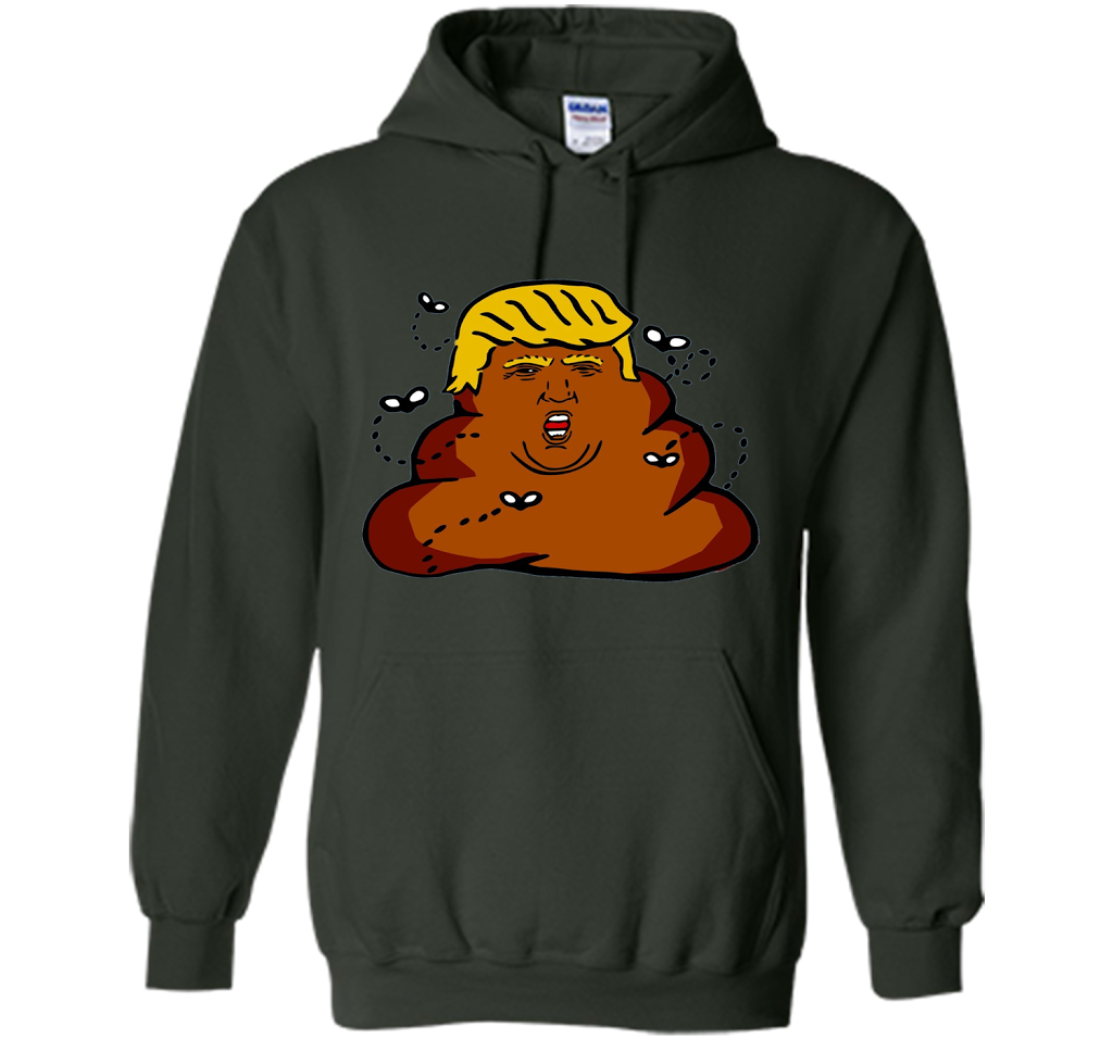 Funny Donald Trump Dump Poop Emoji T-shirt cool shirt Forest Green