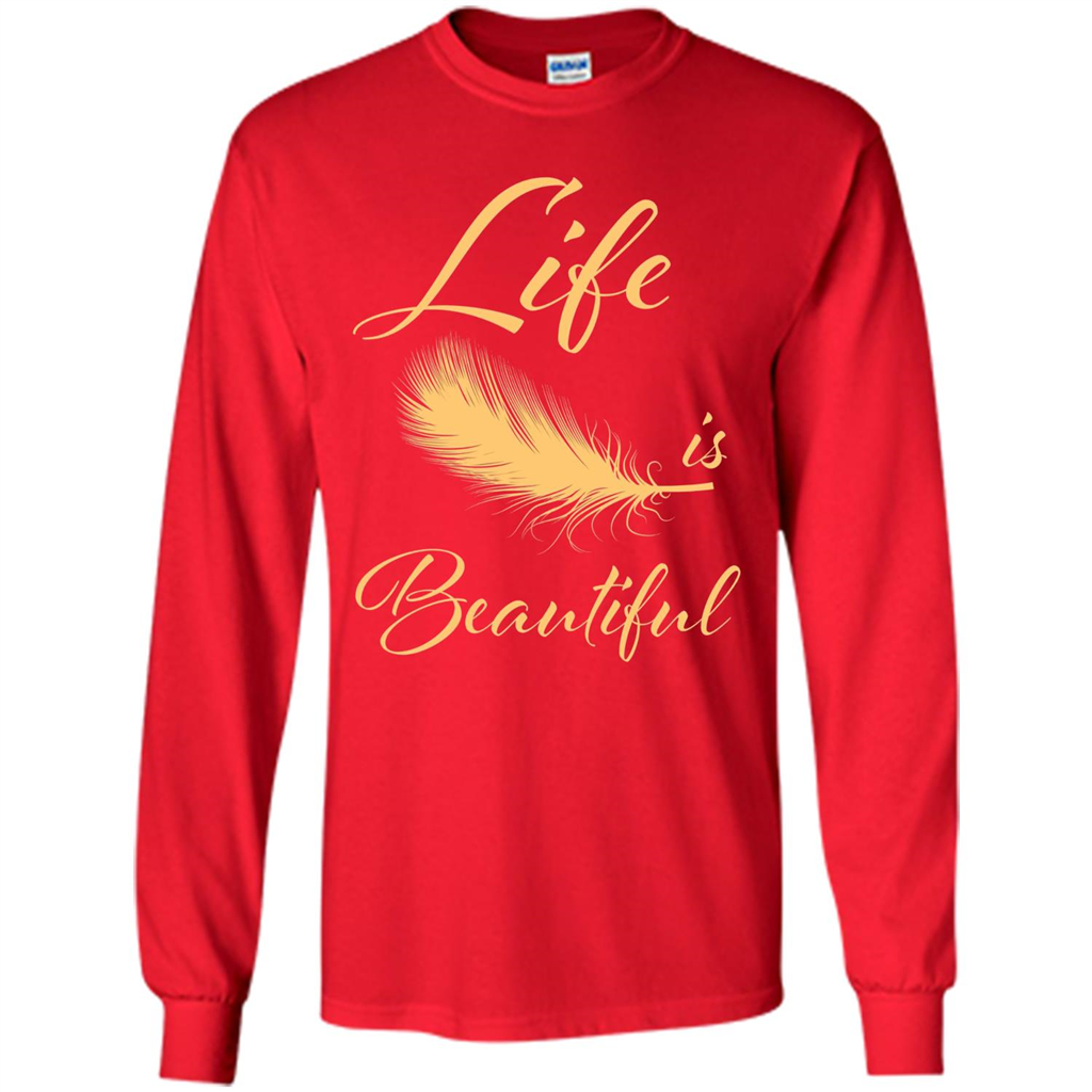 Beautiful Life Wing T-shirt Life Is Beautiful Red