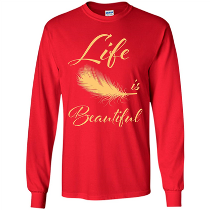 Beautiful Life Wing T-shirt Life Is Beautiful Red