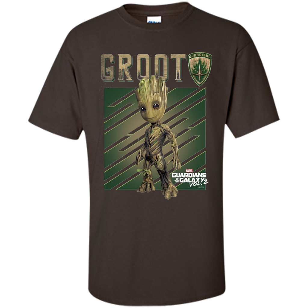Groot Guardians of Galaxy 2 Growth Graphic T-Shirt Dark Chocolate