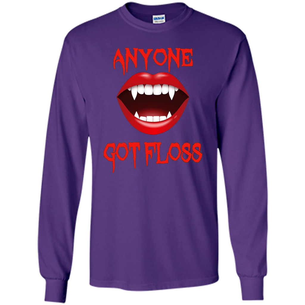 Anyone Got Floss Halloween Vampire T Shirt Scary Dental Fun