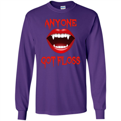 Anyone Got Floss Halloween Vampire T Shirt Scary Dental Fun