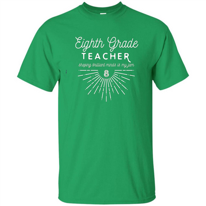Teacher T-Shirts by F5 Eighth Grade Teacher T-shirt Irish Green