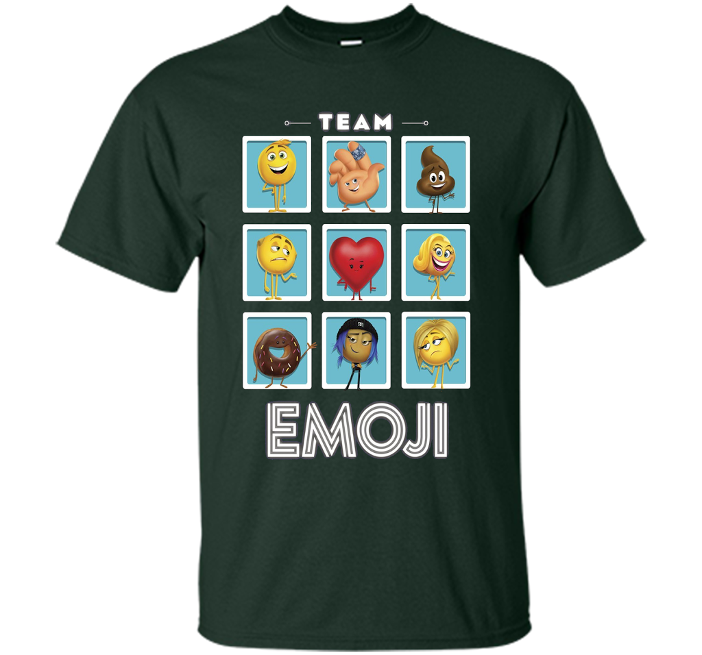 The Emoji Movie Team Emoji Panels Graphic T-Shirt shirt Forest Green