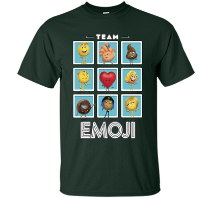 The Emoji Movie Team Emoji Panels Graphic T-Shirt shirt Forest Green