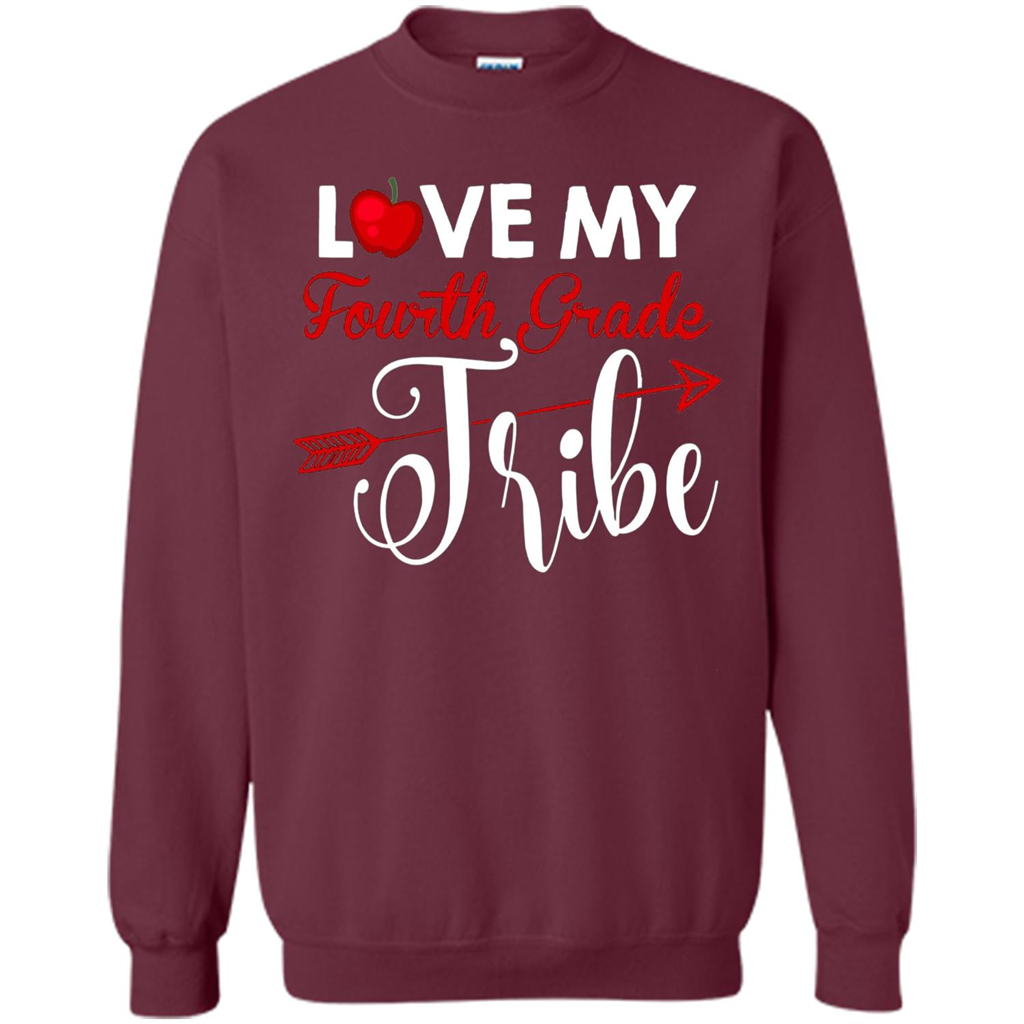 Love My Fourth Grade Tribe T-shirt School Day T-shirt Maroon