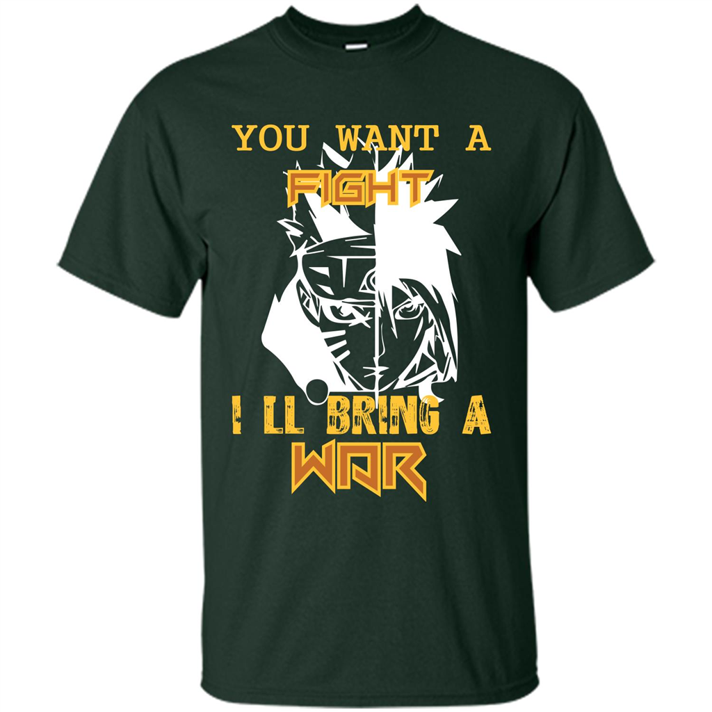 Movie T-shirt You Want A Fight I_Ñéll Bring A War Forest Green