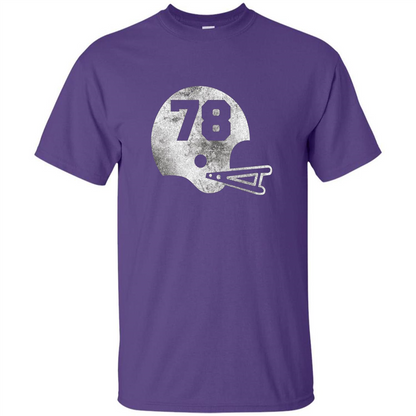 Football Number 78 T-shirt Player Number Purple