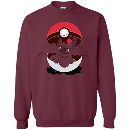Cartoon T-shirt How To Catch Your Dragon Maroon
