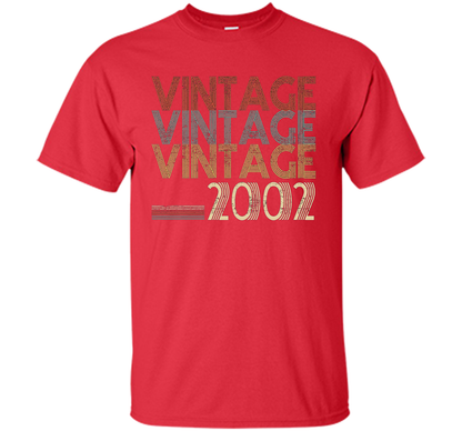 Retro Classic Vintage 2002 - 15th Gift 15 Yrs Years Old cool shirt Red