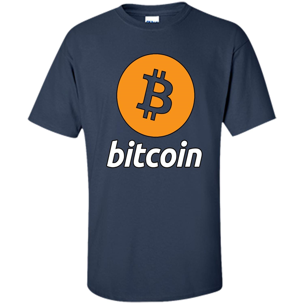 Bitcoin Logo Cryptocurrency BTC T-shirt Navy