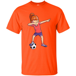 Dabbing Soccer Girl T-shirt Dab Dance T-shirt