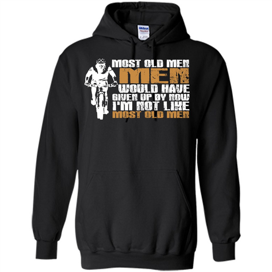 Bicycle Man T-shirt Most Old Men Would Have Given Up By Now I'm Not Like Most Old Men Black
