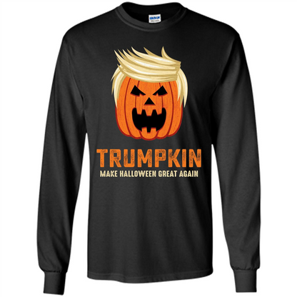 Halloween Trumpkin Funny T-Shirt Make Halloween Great Again Black