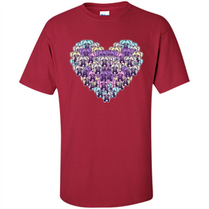 Boxer Dog Heart Mosaic Dog Lover T-shirt