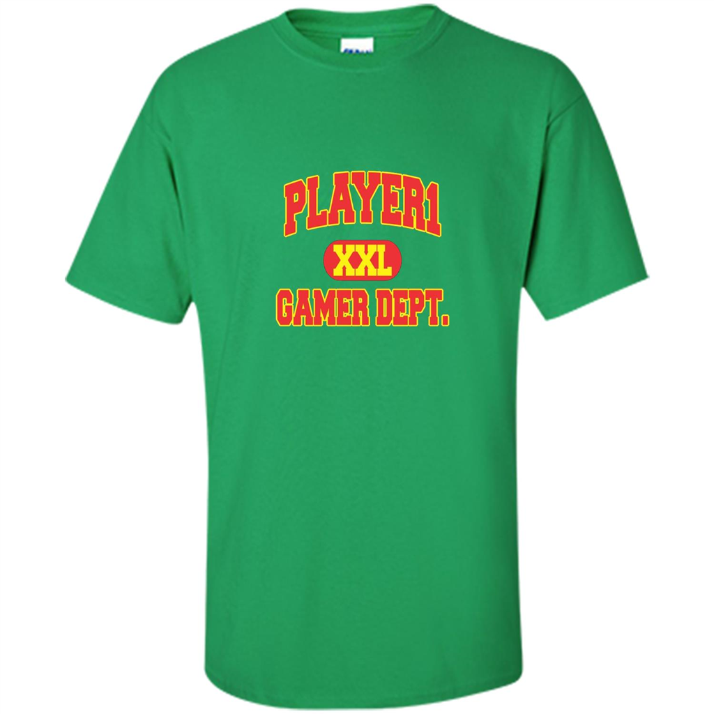 Gamer T-shirt Player 1 XXL Gamer Department Irish Green