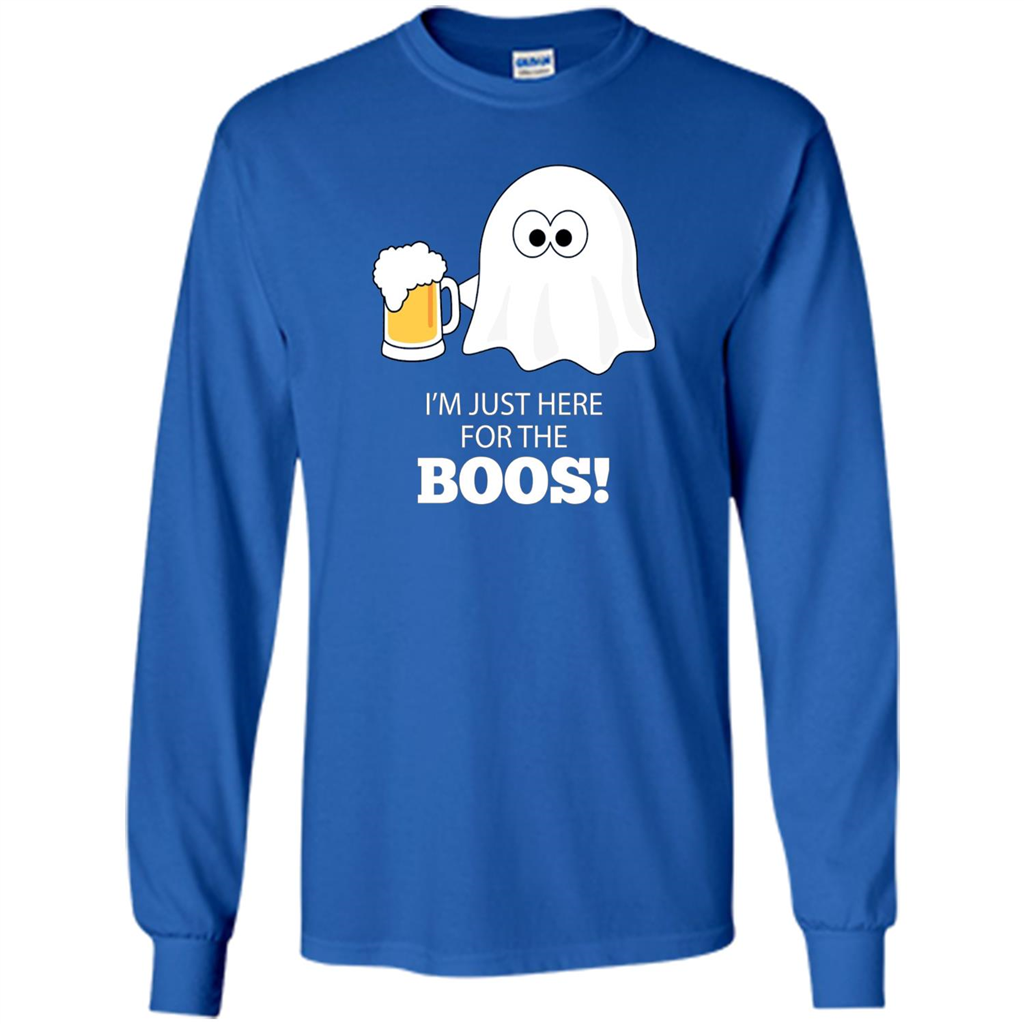 Halloween Drinking T-shirt I'm Just Here For The Boos Royal
