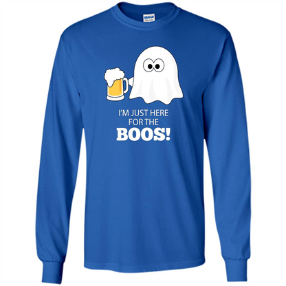Halloween Drinking T-shirt I'm Just Here For The Boos Royal