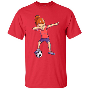 Dabbing Soccer Girl T-shirt Dab Dance T-shirt