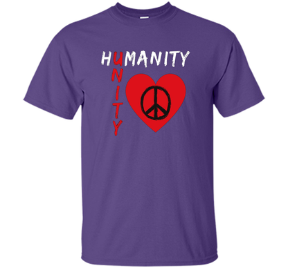 Humanity, Unity T-Shirt, Peace, Love T-shirt Purple