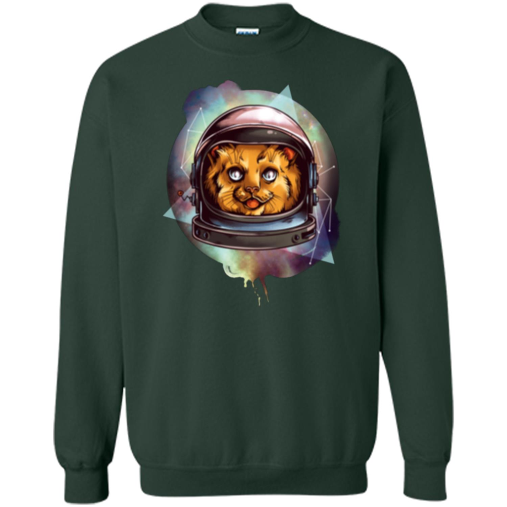Space Kitty T-shirt Forest Green