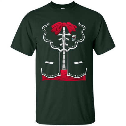 Halloween Costume Dia De Los Muertos T-Shirt Day Of The Dead Forest Green