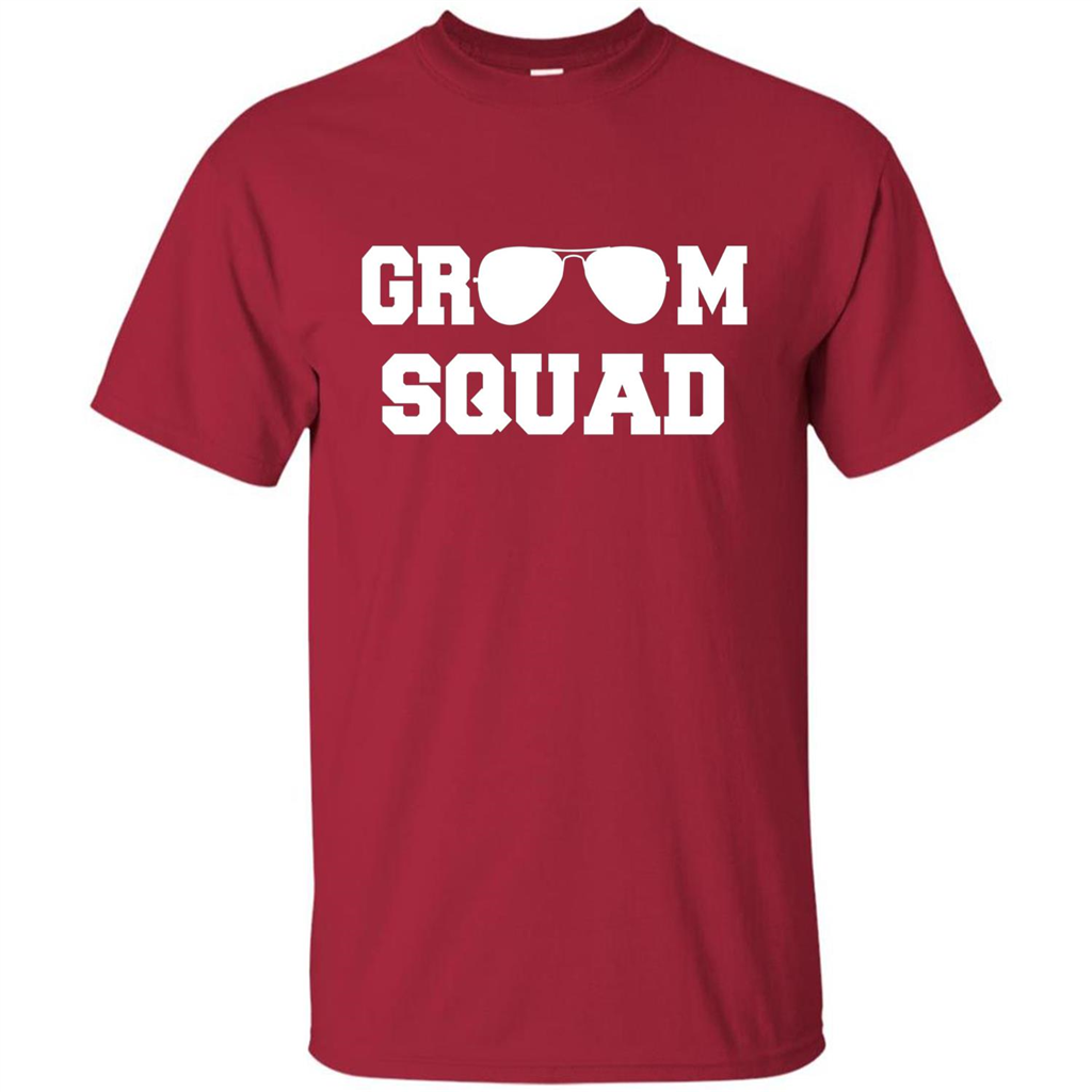 Cool Groom Squad T-Shirt Wedding Party Gift Shirt Cardinal