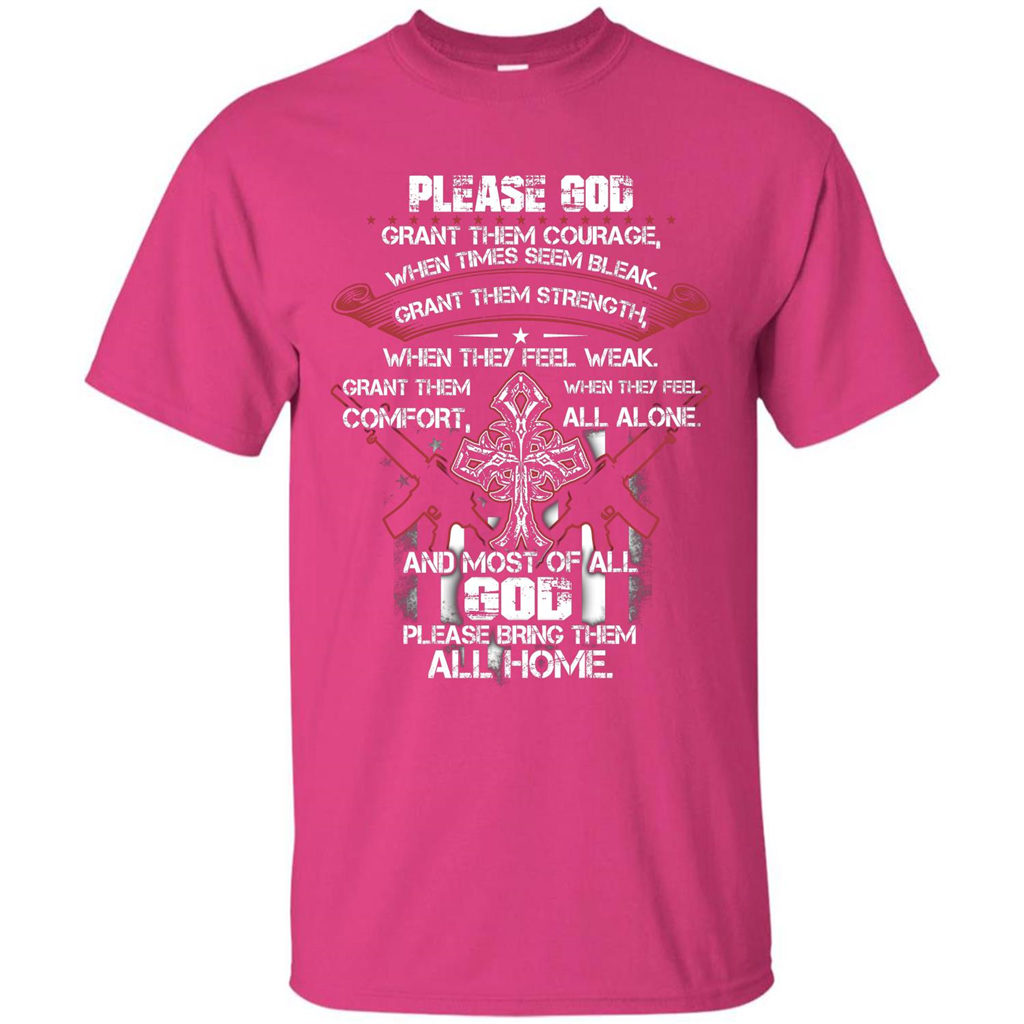 God Bless Our Soldier T-shirt Heliconia