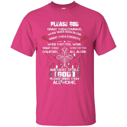 God Bless Our Soldier T-shirt Heliconia