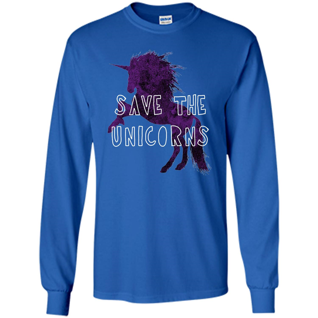 Unicorn T-shirt Save the Unicorns T-shirt Royal