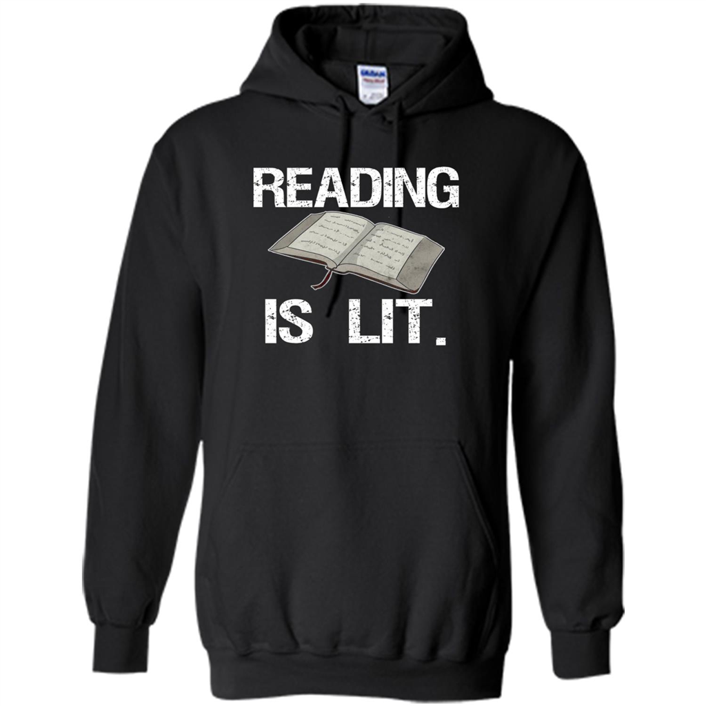 Book Reader T-shirt Reading is Lit T-shirt Orange