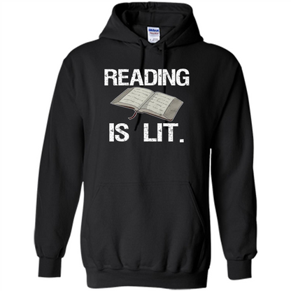 Book Reader T-shirt Reading is Lit T-shirt Orange