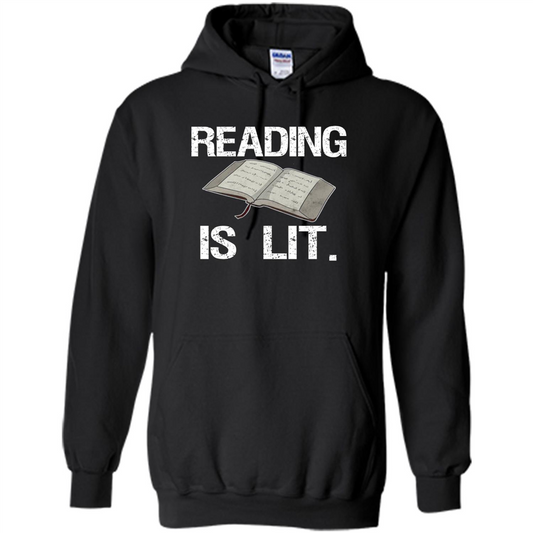 Book Reader T-shirt Reading is Lit T-shirt Orange